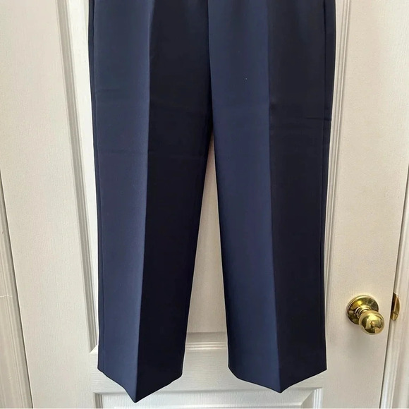 Banana  Republic High Rise Wide Leg Cropped Pants Navy Blue Size 0 NWT - Picture 5 of 16